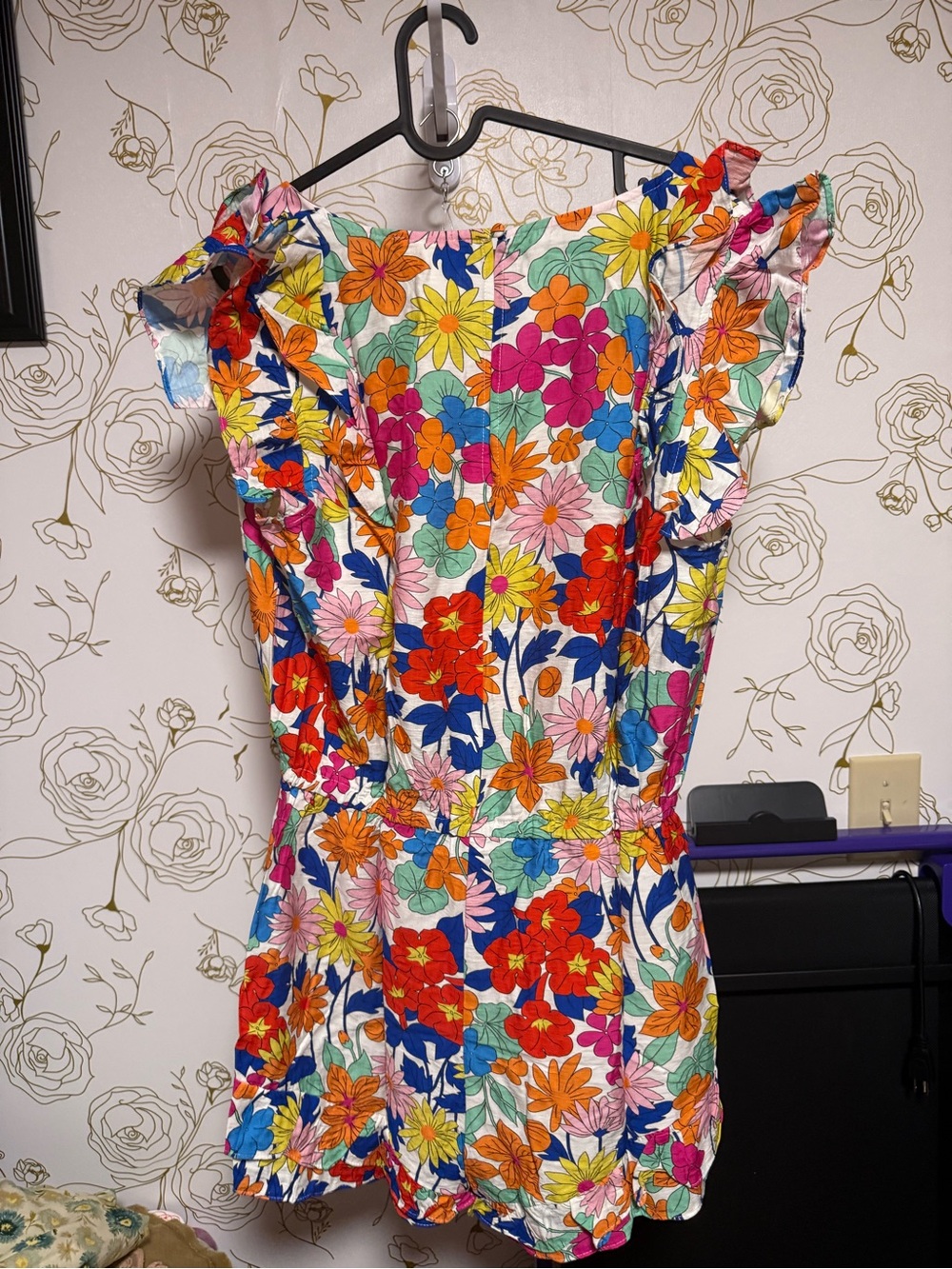 Umgee Multicolor Floral Ruffle Romper - Picture 2 of 2